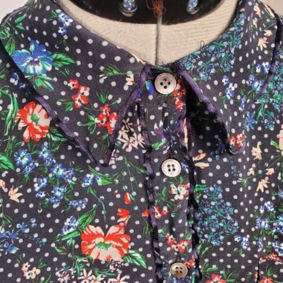 Marissa Webb Silk Floral Scarlet Print Dress sz L - Picture 8 of 15